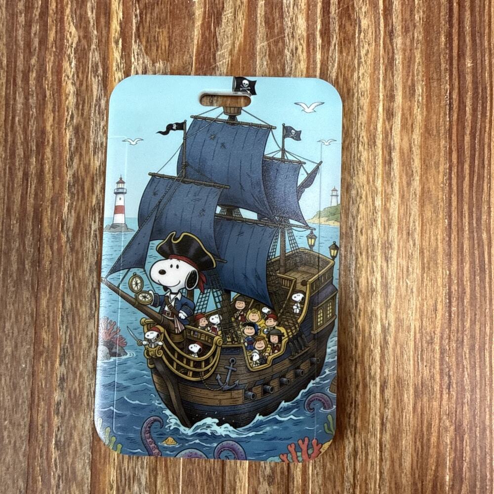 Pirate Snoopy Badge ID Holder